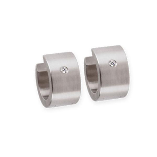 Ohrschmuck Creolen Edelstahl Brillant E117 von Ernstes Design