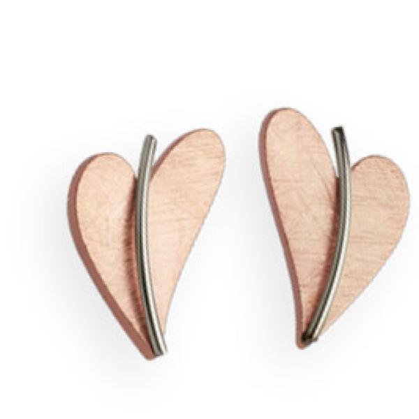 Ohrstecker Herz teilvergoldet E246 von Ernstes Design