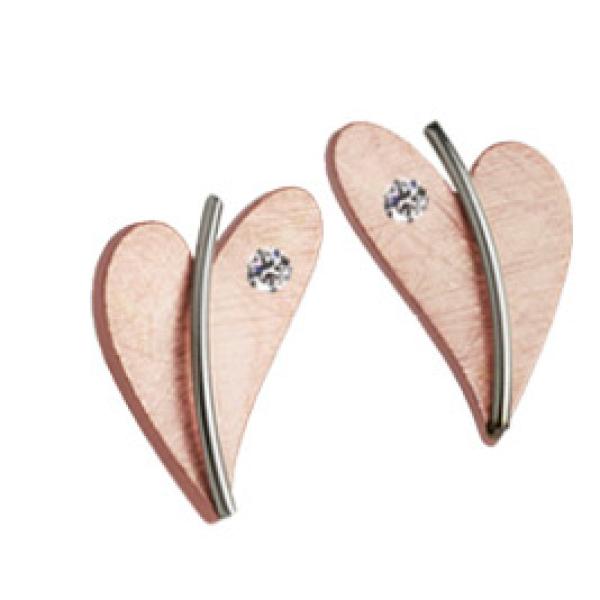 Ohrstecker Herz teilvergoldet Brillant E266 von Ernstes Design