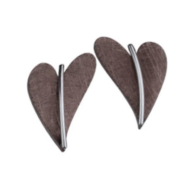 Ohrstecker Herz Altbronze E305 von Ernstes Design