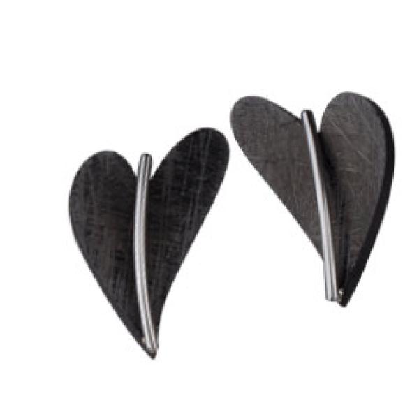 Ohrstecker Herz schwarz E306 von Ernstes Design