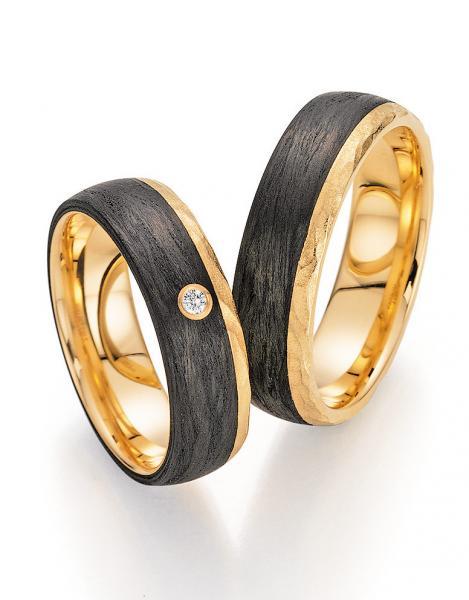 Fischer Trauringe Carbon 22 01450/060 + 23 01450/060