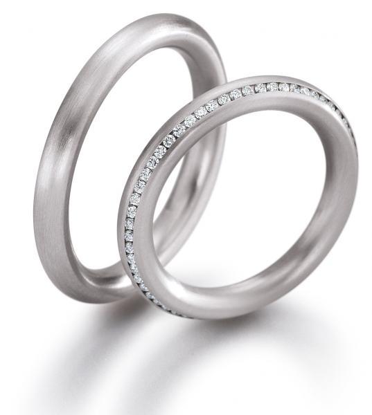 August Gerstner Trauringe Weissgold 4/27254/3 + 27254/3