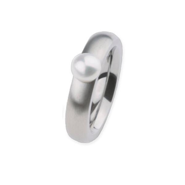 Ringsystem Ring Stahl SW-Perle R267 von Ernstes Design
