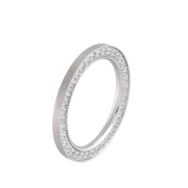 Ringsystem Ring R292WH Stahl Zirkonia white R292WH von Ernstes Design R292.WH