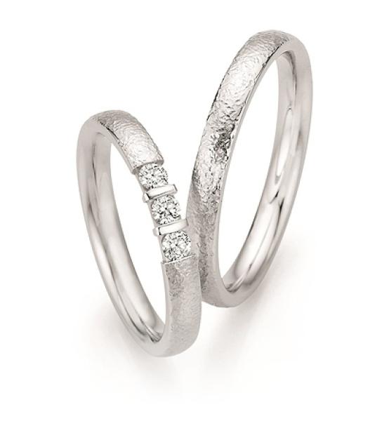 Nowotny-Collection Ruesch Trauringe Weissgold 66/72030-030 + 66/72040-030