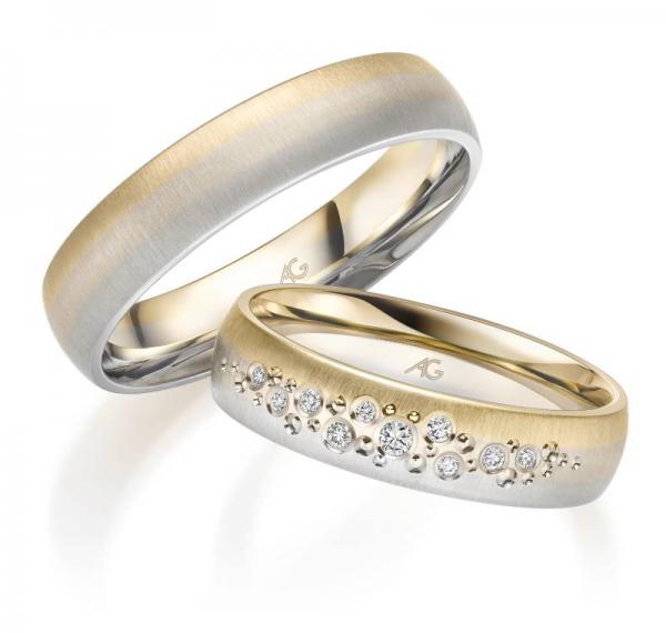 August Gerstner Trauringe Tricolour 4/31243/5 + 31243/5