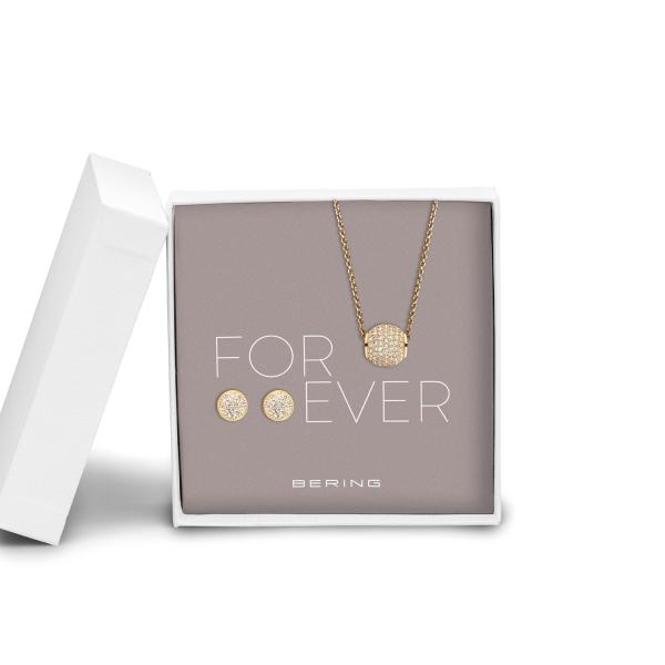 Bering  Anhänger Kette Ohrringe Set 45cm 414Sparkle-708-Gold