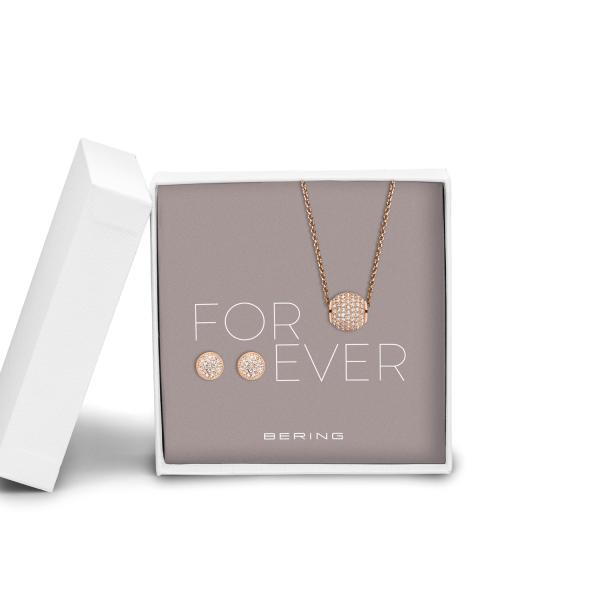 Bering  Anhänger Kette Ohrringe Set 45cm 414Sparkle-708-Rosegold