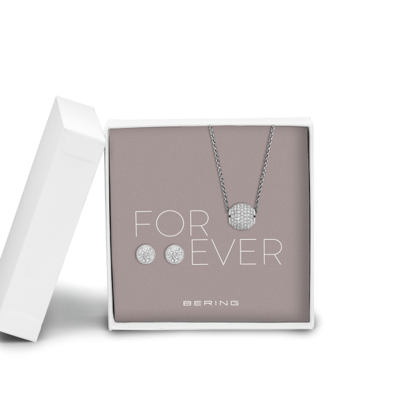 Bering  Anhänger Kette Ohrringe Set 45cm 414Sparkle-708-Silver