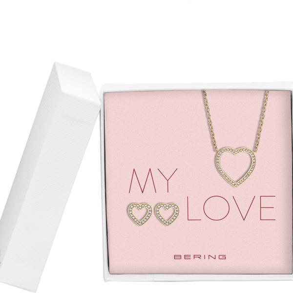 Bering  Anhänger-Ohrringe Set 45cm 437-740-Gold