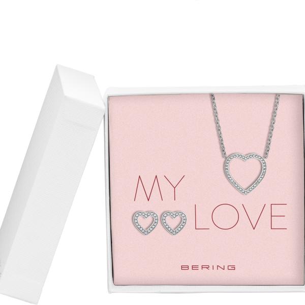 Bering  Anhänger-Ohrringe Set 45cm 437-740-Silver