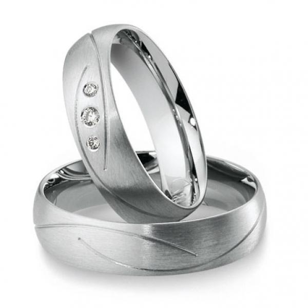 Breuning Trauringe Weissgold DR 041310 / HR 041320