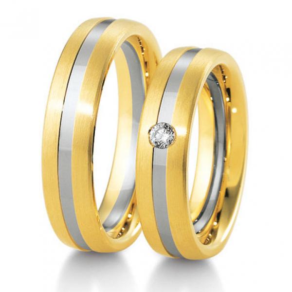 Breuning Trauringe Weiss-Gelbgold DR 041530 / HR 041540