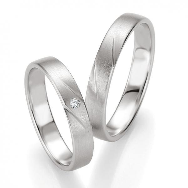 Breuning Trauringe Weissgold DR 042250 / HR 042260