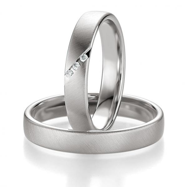 Breuning Trauringe Weissgold DR 042270 / HR 042280