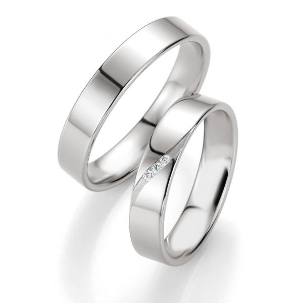 Breuning Trauringe Weissgold DR 042290 / HR 042300