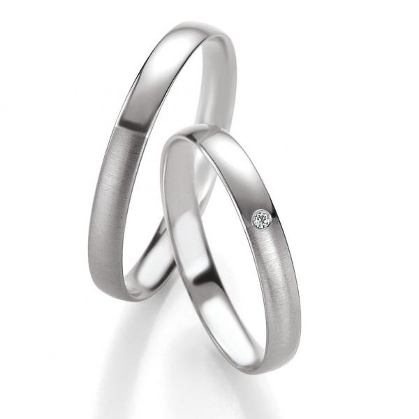 Breuning Trauringe Weissgold 48/05665 + 48/05666