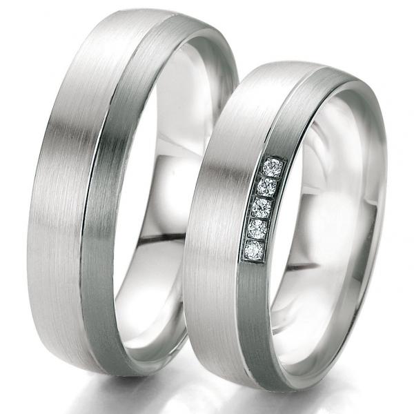 Breuning Trauringe Weissgold DR 061170 / HR 061180