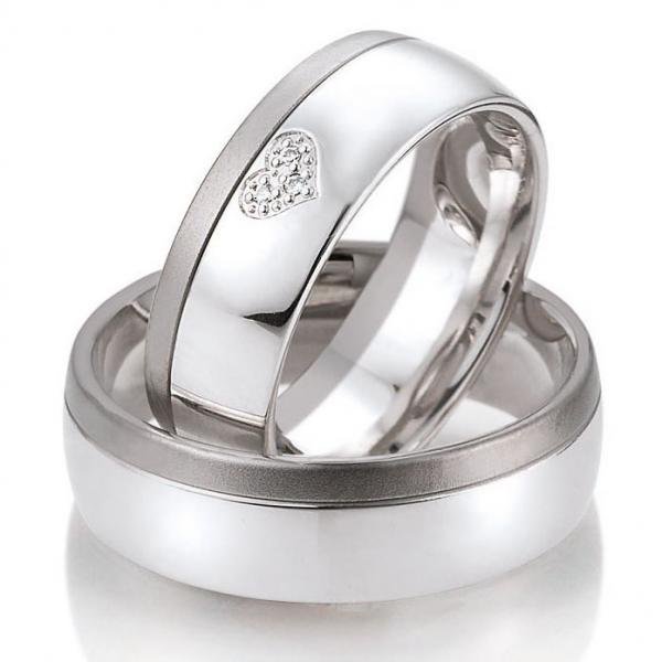 Breuning Trauringe Weissgold DR 061210 / HR 061220