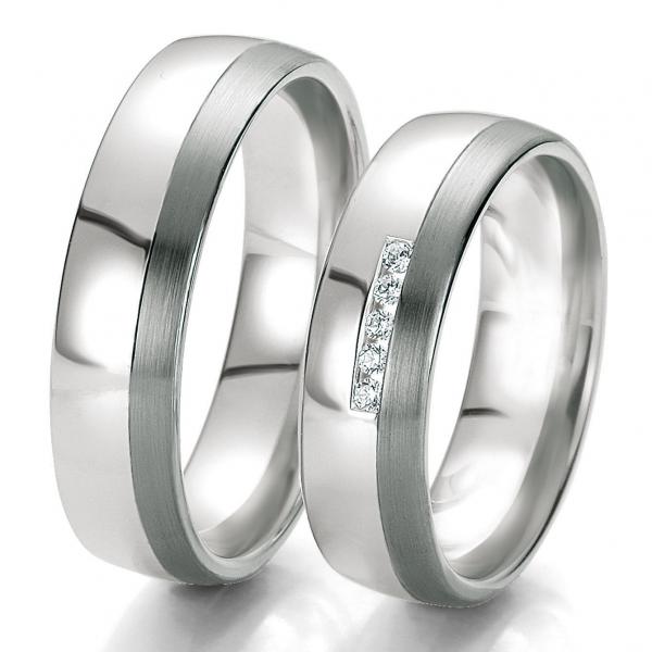 Breuning Trauringe Weissgold DR 061330 / HR 061340