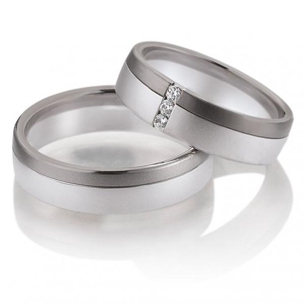 Breuning Trauringe Weissgold DR 061370 / HR 061380