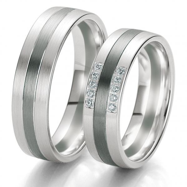 Breuning Trauringe Weissgold DR 061390 / HR 061400