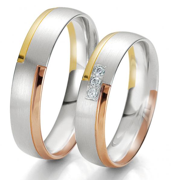 Breuning Trauringe Tricolour DR 062090 / HR 062100