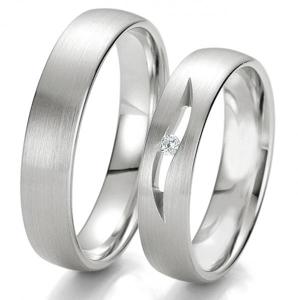 Breuning Trauringe Weissgold DR 062190 / HR 062200