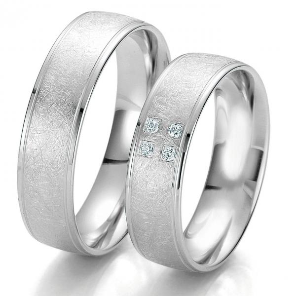 Breuning Trauringe Weissgold DR 062270 / HR 062280