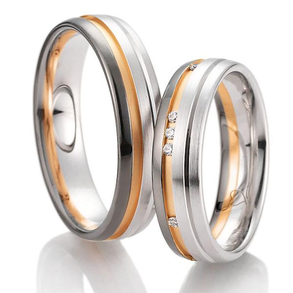 Breuning Trauringe Tricolour DR 063330 / HR 063340