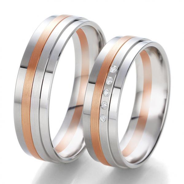 Breuning Trauringe Tricolour DR 063390 / HR 063400