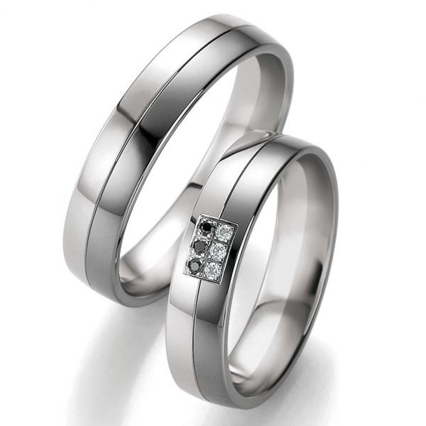 Breuning Trauringe Weissgold DR 064110 / HR 064120