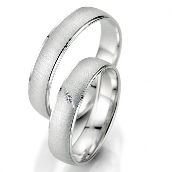 Breuning Trauringe Weissgold DR 070250 / HR 070260