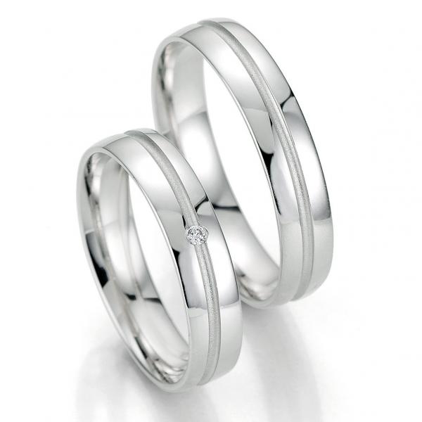 Breuning Trauringe Weissgold DR 070370 / HR 070380