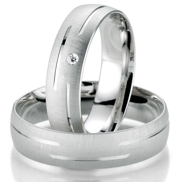 Breuning Trauringe Weissgold DR 070410 / HR 070420