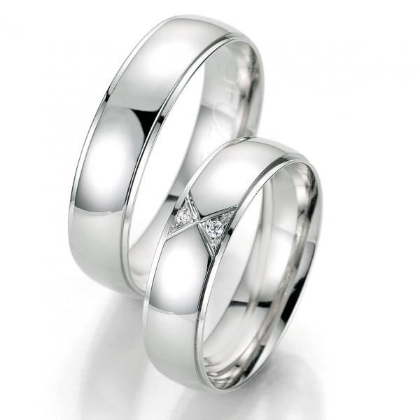Breuning Trauringe Weissgold DR 070450 / HR 070460