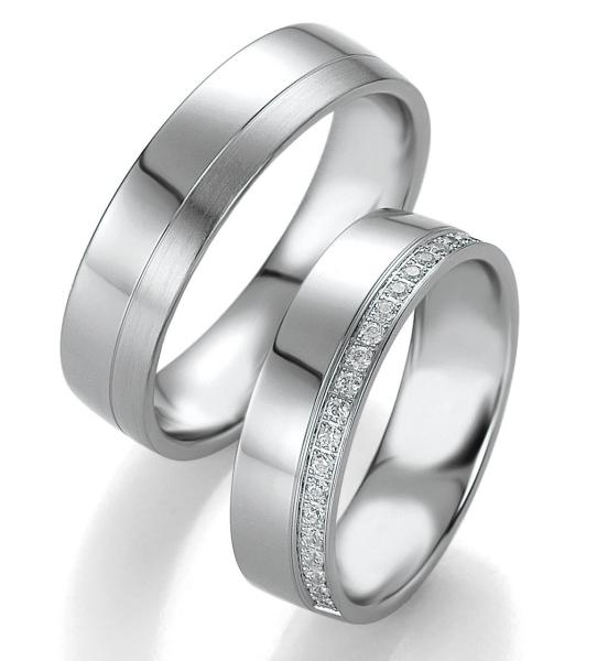 Breuning Trauringe Platin DR 090740 / HR 090750