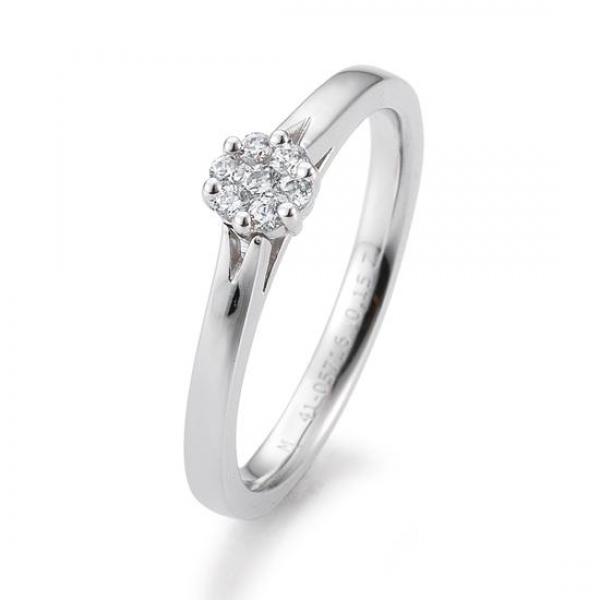 Breuning Verlobungsring Flower Brillant 0,15 ct. 41057160