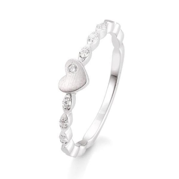 Breuning Verlobungsring Herz Brillant 0,10 ct. 41057090