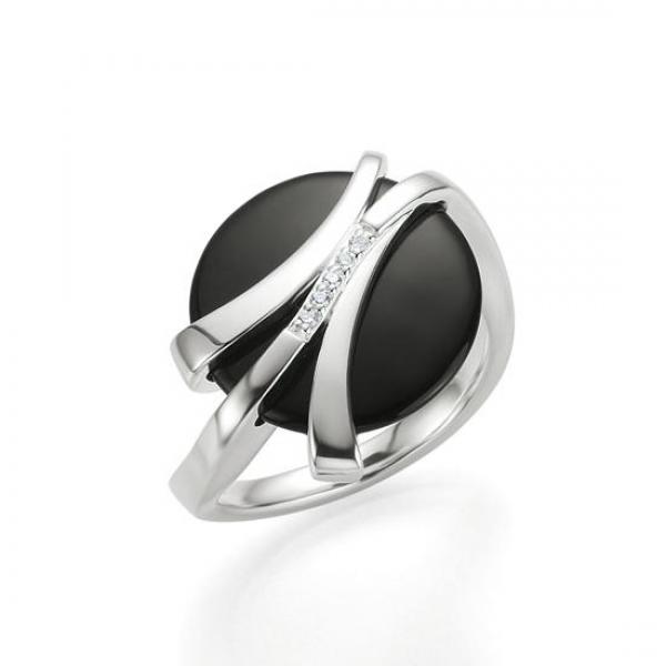 Breuning Ring - E.Onix/Brillant 0,033 Ct. w/p1 41826340