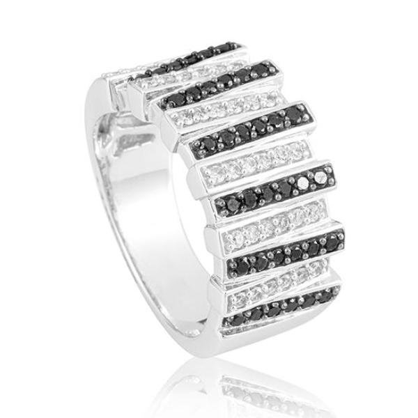 Breuning Ring - Brillant 0,75 Ct. Schwarz/weiss Si Brillant 4184