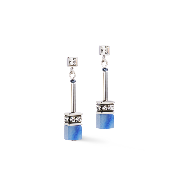 Coeur de Lion Ohrstecker Blau-Silber 3035/21-0717