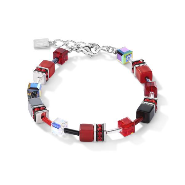 Coeur de Lion Armband Rot-Grau 4014/30-0312