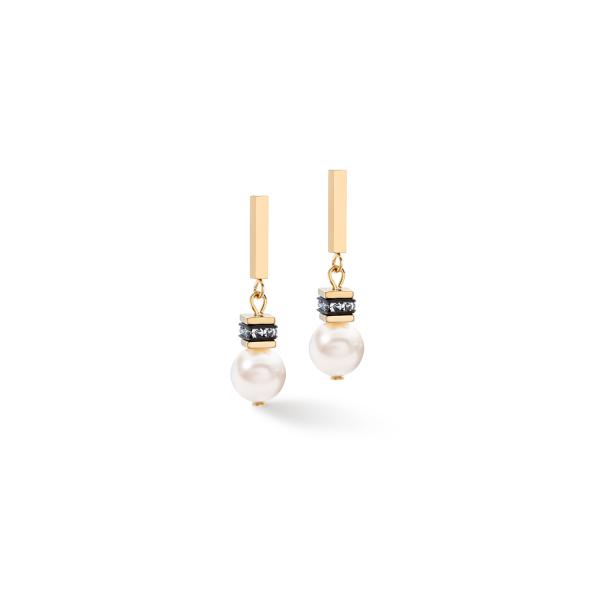 Coeur de Lion Ohrstecker Weiß-Gold 4081/21-1416