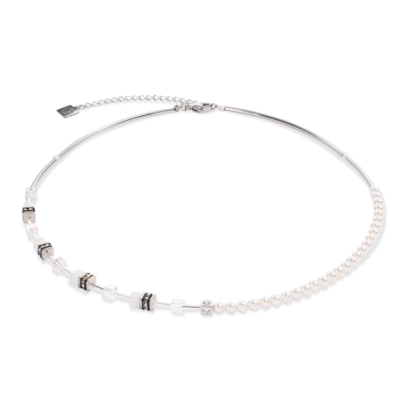 Coeur de Lion Collier Weiß-Silber 4087/10-1417