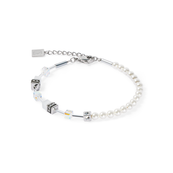 Coeur de Lion Armband Weiß-Silber 4087/30-1417