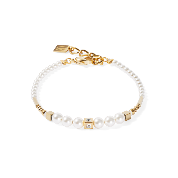 Coeur de Lion Armband Weiß-Gold 4312/30-1416