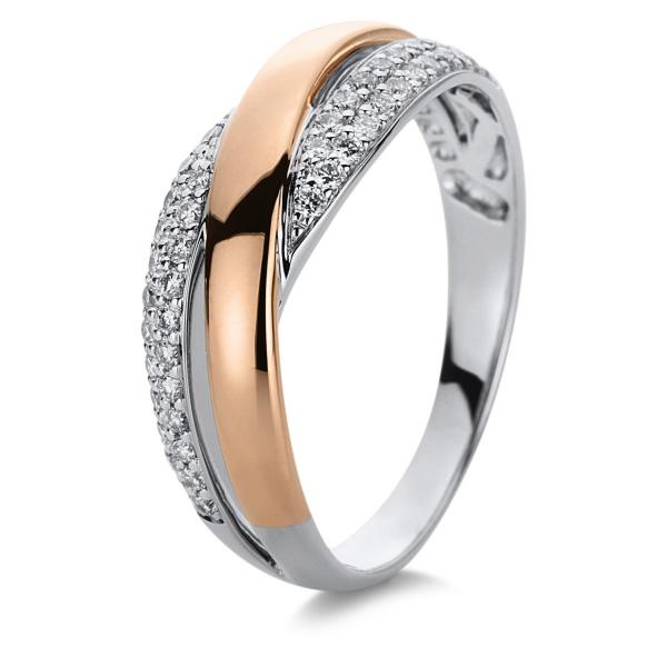 Diamant Ring 750er Rotgold / Weißgold 1B990RW854-1 