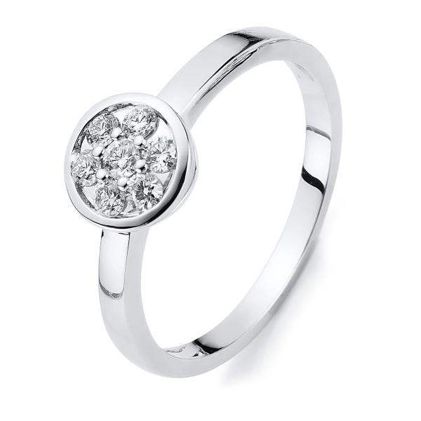 Diamant Ring Zarge 585er Weißgold 1C004W454-1 